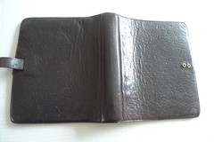 MULBERRY – A5 OSTRICH TEXTURED LEATHER PLANNER & PAPER SHEETS – MADE IN UK
