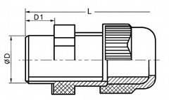Cable Gland IP68 PG7 – PG63 Strain Relief – Grey Black