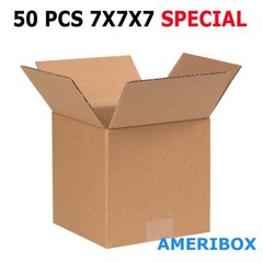 50 7x7x7 Cardboard Paper Boxes Mailing Packing Shipping Box Corrugated Carton