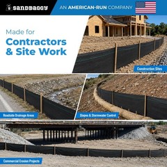 3′ x 100′ Non-Woven Geotextile Silt Fence Roll – 4 oz Erosion Control Barrier