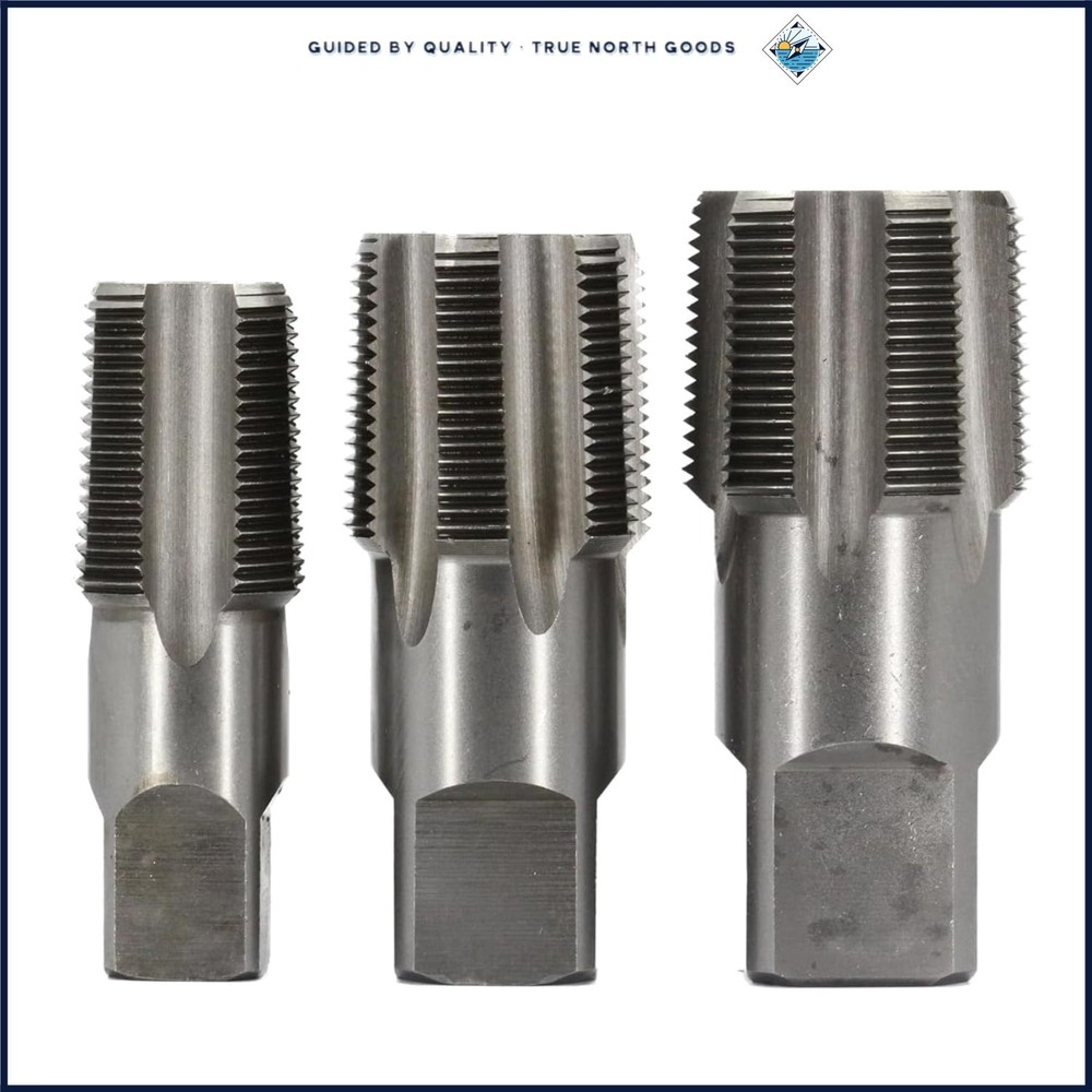 3 Piece NPT Pipe Tap Set for Plumbing, 1″ 1-1/4″ 1-1/2″ Sizes Included