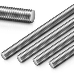 Blulu 4 Pcs 3/8″-16 Fully Threaded Rod, 36″ Length, 304 Stainless Steel Long …
