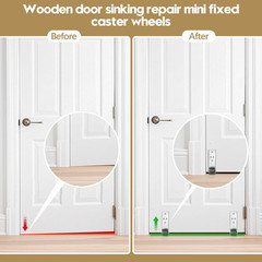 4 Pack Bedroom Door Sinking Repair Caster Wheels, 0.9 Inch Multifunctional Low P