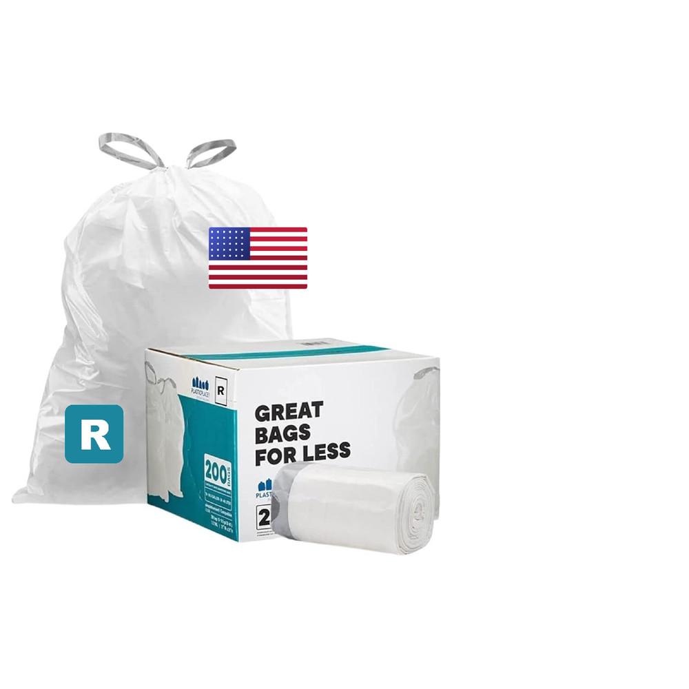Plasticplace Custom Fit Trash Bags Compatible Simplehuman Code R 200 Count