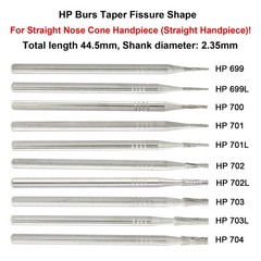Wave Dental Surgical Burs Carbide 698 699 699L 700 701 702 702L Taper HP Prima