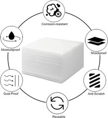 100 Pack Foam Wrap Sheets for Packing Storage Shipping Moving Supplies, Cushi…