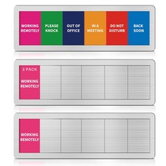 2PK Office Door Signs 6 Options Do Not Disturb, Please Knock, In A Meeting, O…