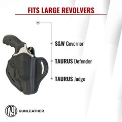 1791 GUNLEATHER Taurus Judge Holster – OWB Leather Revolver Holster for Z Fra…