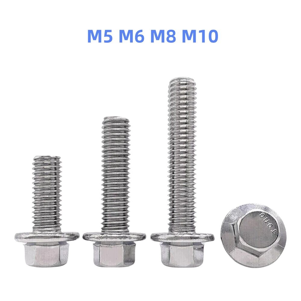 316 Stainless Steel Hexagon Flange Bolts Heavy Series M6 M8 M10