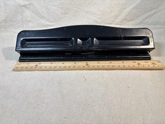 Unbranded/Generic 3-Hole Punch 11.5” Black Tested/Works Adjustable