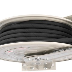Uimoso Retractable Grease Hose Reel 1/4 in x50 ft with Spring-Driven Auto Rewind