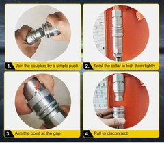 2 Sets Hydraulic Quick Connect Couplers 1/2″ SAE Flat Face For Skid Steer Bobcat