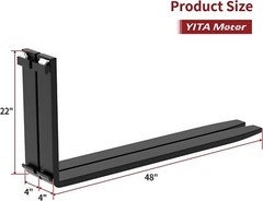 48″ Fork Blades Quick Tach Skid Steer Tractor Pallet Fork Attachment 4500lbs US