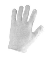 6 Pairs White Inspection Cotton/Poly Lisle Glove Coin Jewelry Light 1/2 Dz