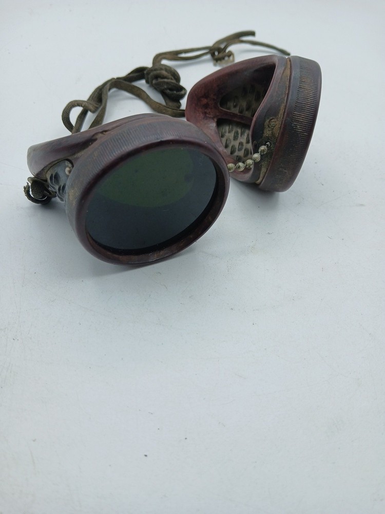 Pair Of Vintage Welders Goggles Airco Steampunk Removable Lens Cool Design
