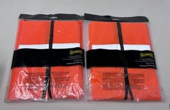 Pair Occunomix Hi-Viz Workwear Orange L/XL Safety Vest W Pockets Type R Class 2