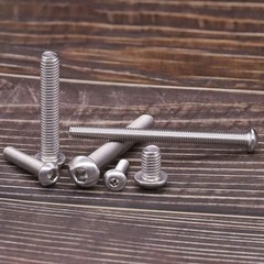 M6-1.0 x 10mm Button Head Socket Cap Screws 304 Stainless M6 x 10mm, Silver