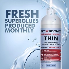 Starbond 16 oz. Super Fast Thin – Super Glue (Premium Cyanoacrylate CA Glue)