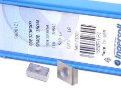NEW SUPRLUS 10PCS. INGERSOLL GDE 323 R004 GRADE: IN04S CARBIDE INSERTS