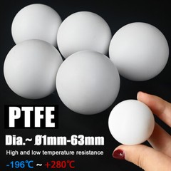 White Solid PTFE Ball Plastic Balls Diaphragm Pump Sealing Ball Dia. Ø1mm-63mm