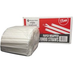 Member’s Mark Jumbo Translucent Plastic Wrapped Straws, 7.75″ (750 ct.)