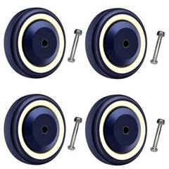 Set of 4 wheels | 4″ Diameter wheels for Shopping Cart | Nuts and Bolts included
