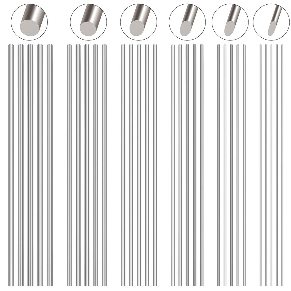 30 Pcs 6 Sizes 1mm, 1.5mm, 2mm, 2.5mm, 3mm, 4mm x Length 100mm (3.93 Inch) 30…