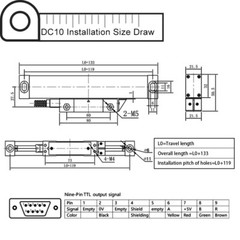 3 Axis DRO Bridgeport Milling Machine 9X42 Table ,9X49 Table Linear Scale Glass