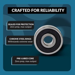 (4) 6211-2RS Premium Rubber Seal Ball Bearing C3 EMQ, 55x100x21, 6211 2RS 6211rs