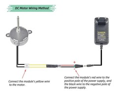 12V Synchronous Gear Motor 5RPM CW/CCW with 7.4cm Inner-Screw Shaft