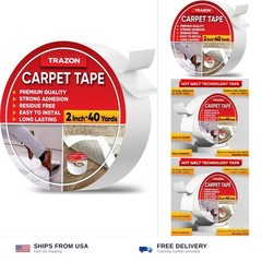 Carpet Binding Tape Double Sided – 2 In / 120 Ft (40 Yards) Tape Grippers for…