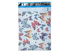 Rainbow Butterlies Designer 10×13, 14.5×19 Inch Poly Mailers, Self Seal Colorful