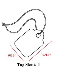 Blank White Merchandise Price Tags String Strung Jewelry Garage Sale Hang Tag