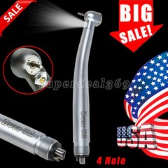 LED E-generator Dental Fiber Optic High Speed Handpiece Push 3 Spray 4Hole UDM4