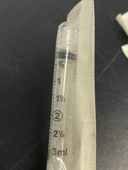 (95) General Use 3mL Plastic Graduated Luer Lock Syringes Blister Packed