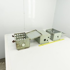 Hoffman 10″ x 8″ x 6″ Electrical Enclosure W/Back Plate Hinged Door Lot Of 3
