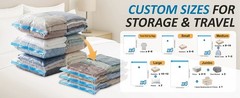 Vacuum Storage Bags, 80% Compression Vacuum Seal Space Saver Plastic Packaging