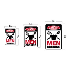 Portrait Round Plus Danger Men Cooking (Kitchen) Wall or Door Sign