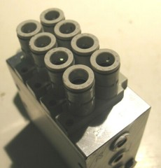 KOGANEI F10M4AJ FOUR POSITION PNEUMATIC VALVE MANIFOLD P8055