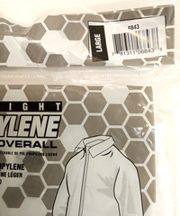 SAS Safety 6843 Lightweight Polyproylene Disposable Coverall Full Zip Large
