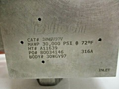 BUTECH, 3-WAY NEEDLE WAY, 30WGV97V, MAWP: 30,000PSI @ 72*F, 316A