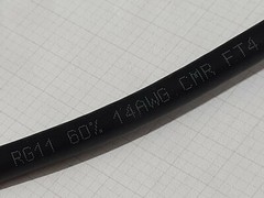 All-Star Cable RG-11/U 14awg BCCS 75Ohm Coaxial CATV Antenna CMR 3GHz /50ft