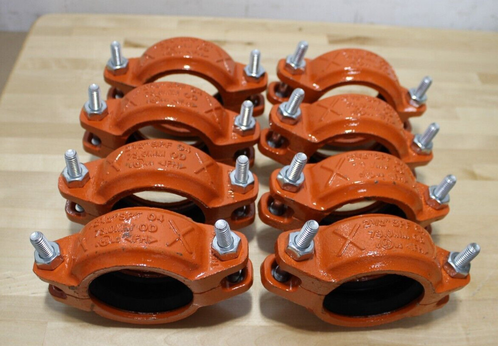 2-1/2″ SPF 0890020381 C4 Rigid Coupling Grooved 2Bolt Cast Iron (Lot of 8)