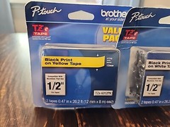 NEW Genuine Brother P-touch Value Pack TZe-2312PK & TZe-6312PK – 4 Tapes Total