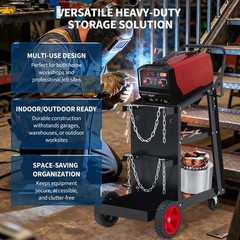 Welding Cart ,3-Tier Heavy Duty Rolling Welder Cart for TIG ,MIG ,Plasma Cutter