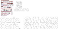Genie GTH-1056 Forklift Decal Kit – very high quality aftermarket decals