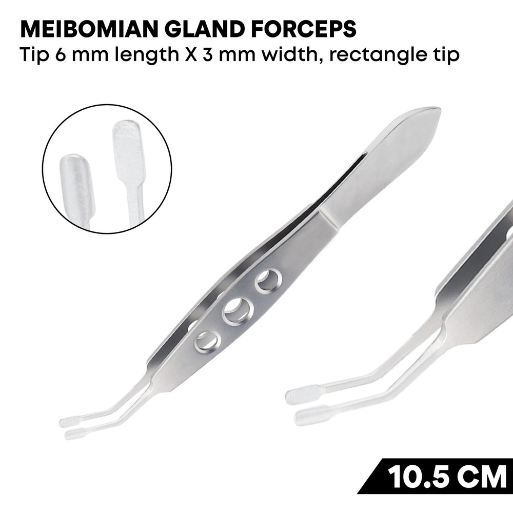 Meibomian Glands Expressor Forceps 3 x 6 mm Tip Ophthalmic Instruments German