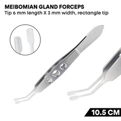 Meibomian Glands Expressor Forceps 3 x 6 mm Tip Ophthalmic Instruments German