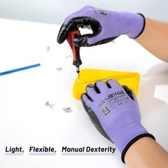 Safety Work Gloves – Protective Glove for Men & Women – Ultrathin Hand Protec…