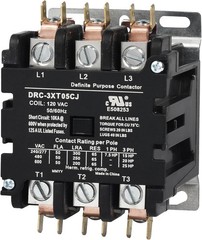 SUNLEE 50 Amp 65 RES 3 Pole 120v coil SunLee DP Contactor A2L Compliant UL Recog